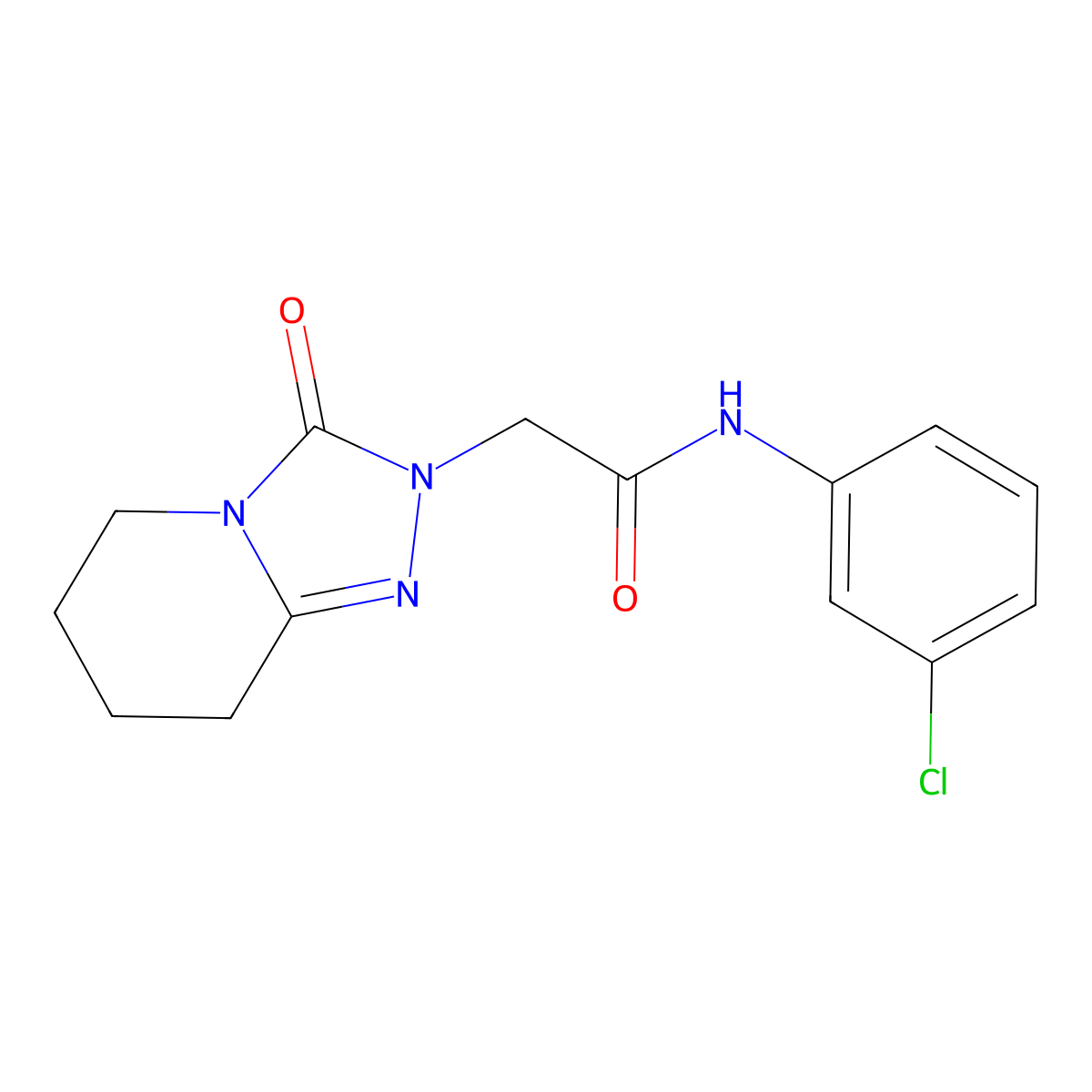 N-(3-Chlorophenyl)-2-{3-oxo-2H,3H,5H,6H,7H,8H-[1,2,4]triazolo[4,3-A]pyridin-2-YL}acetamide molecular structure, CAS 1775321-72-6