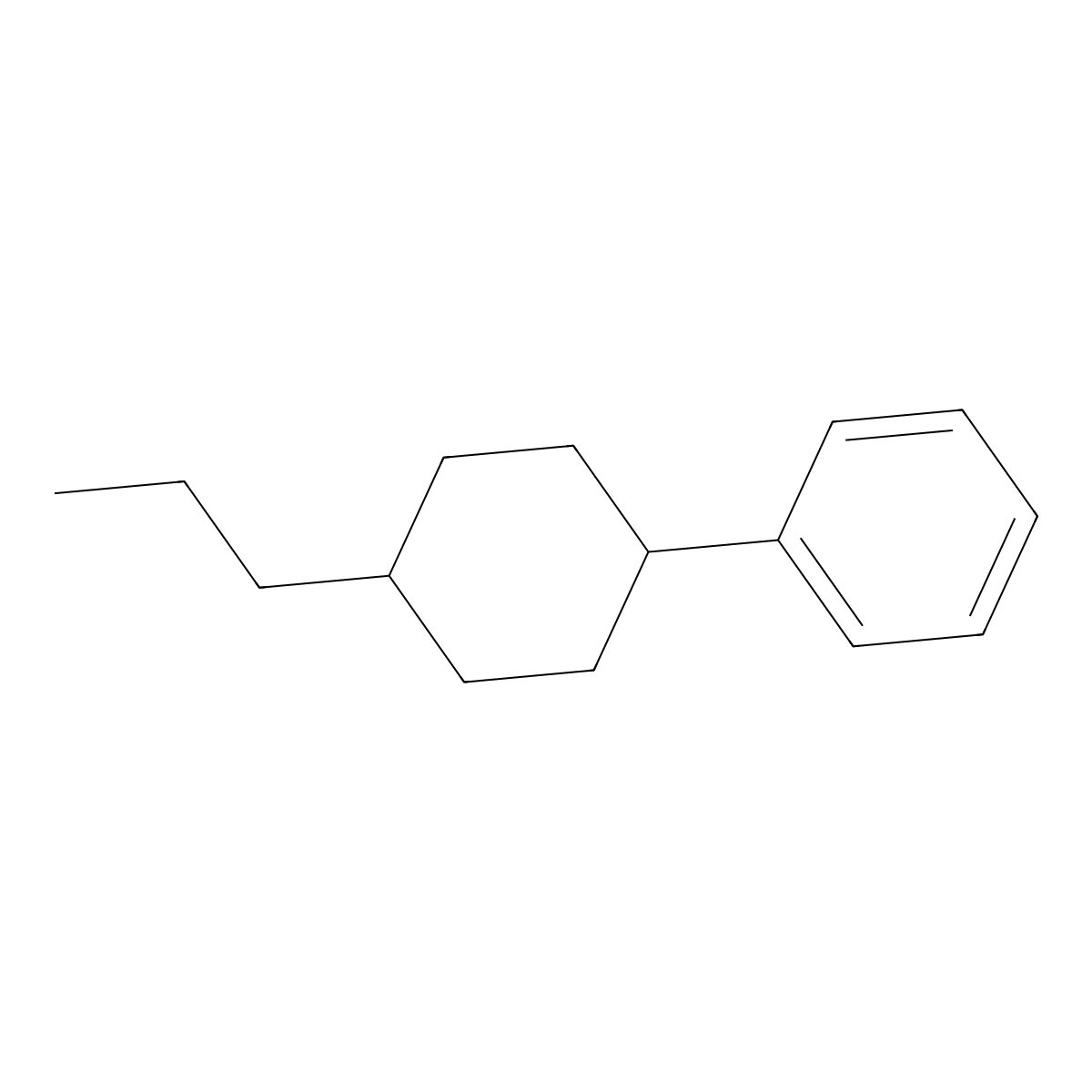 (4-Propylcyclohexyl)benzene molecular structure, CAS 177533-41-4