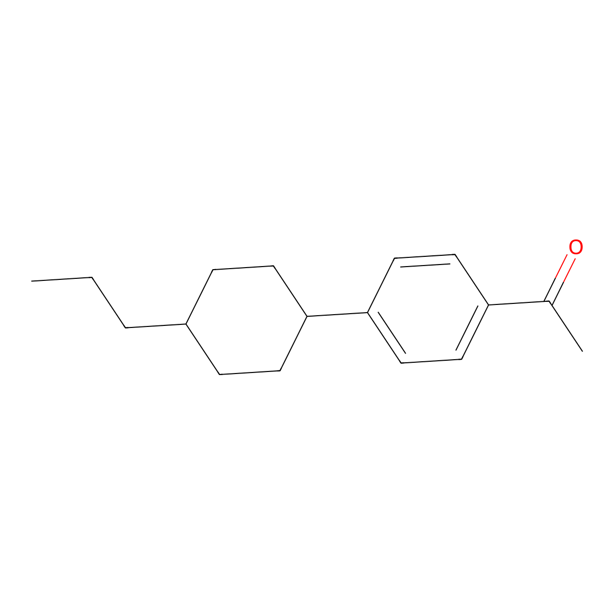 4-(trans-4-Propylcyclohexyl)acetophenone molecular structure, CAS 177533-42-5