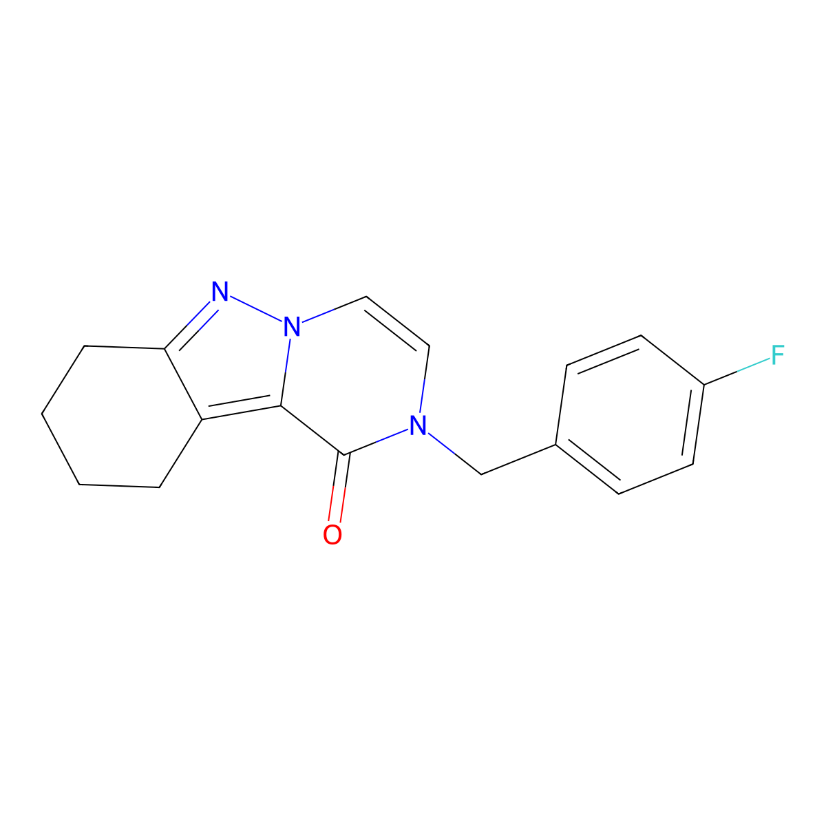 2-[(4-Fluorophenyl)methyl]-1H,2H,7H,8H,9H,10H-pyrazino[1,2-B]indazol-1-one molecular structure, CAS 1775331-57-1