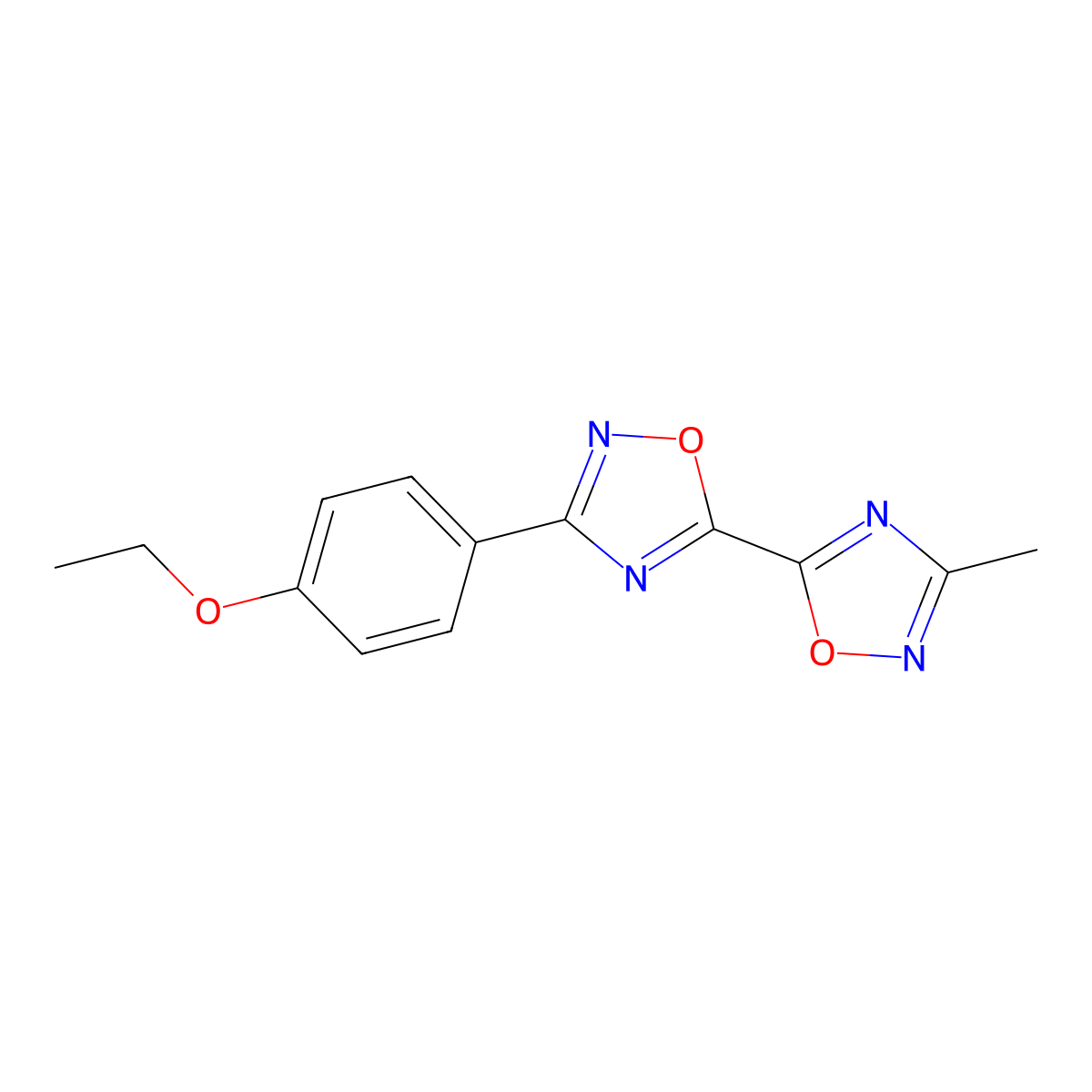 3-(4-Ethoxyphenyl)-3'-methyl-5,5'-bi-1,2,4-oxadiazole molecular structure, CAS 1775344-55-2