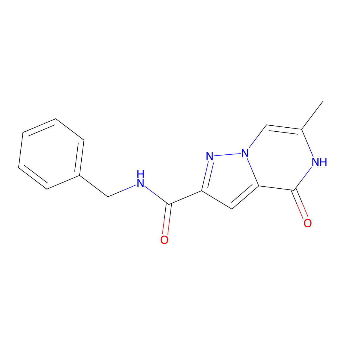 N-benzyl-6-methyl-4-oxo-4,5-dihydropyrazolo[1,5-a]pyrazine-2-carboxamide molecular structure, CAS 1775348-24-7