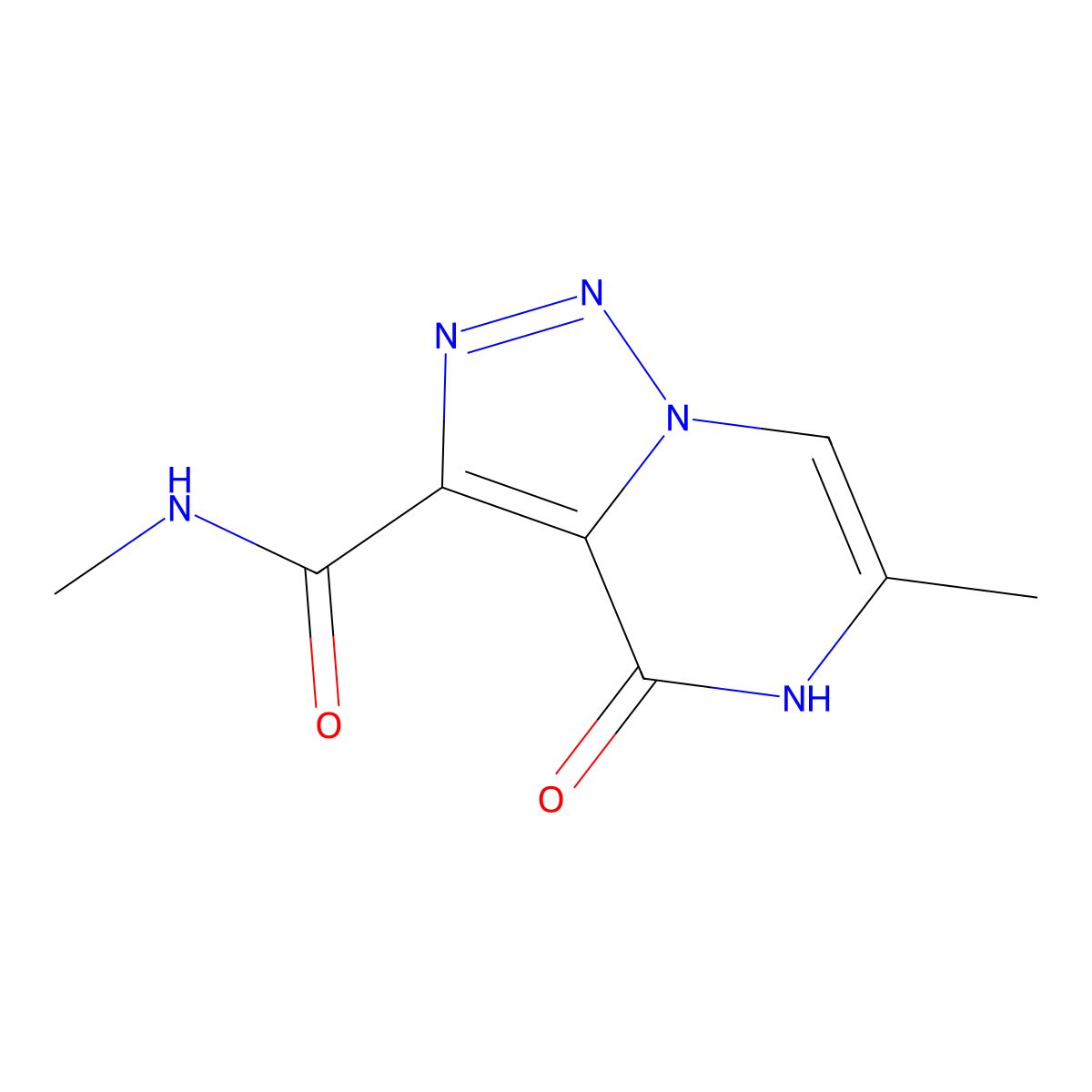 N,6-dimethyl-4-oxo-4,5-dihydro[1,2,3]triazolo[1,5-a]pyrazine-3-carboxamide molecular structure, CAS 1775349-18-2