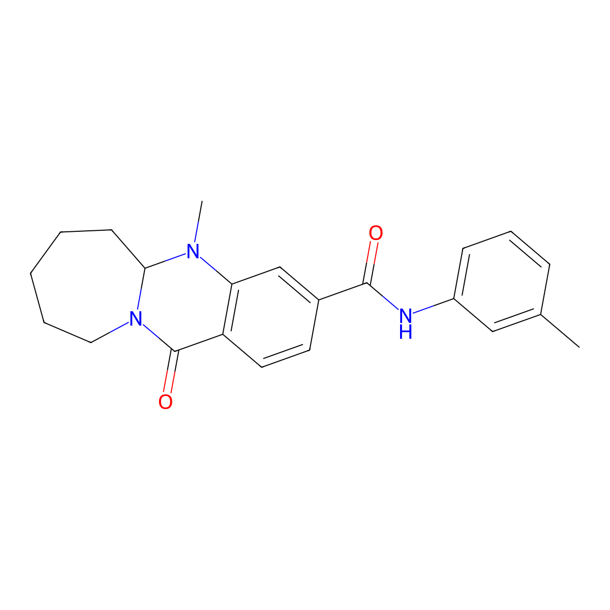 5-methyl-N-(3-methylphenyl)-12-oxo-5,5a,6,7,8,9,10,12-octahydroazepino[2,1-b]quinazoline-3-carboxamide molecular structure, CAS 1775357-56-6