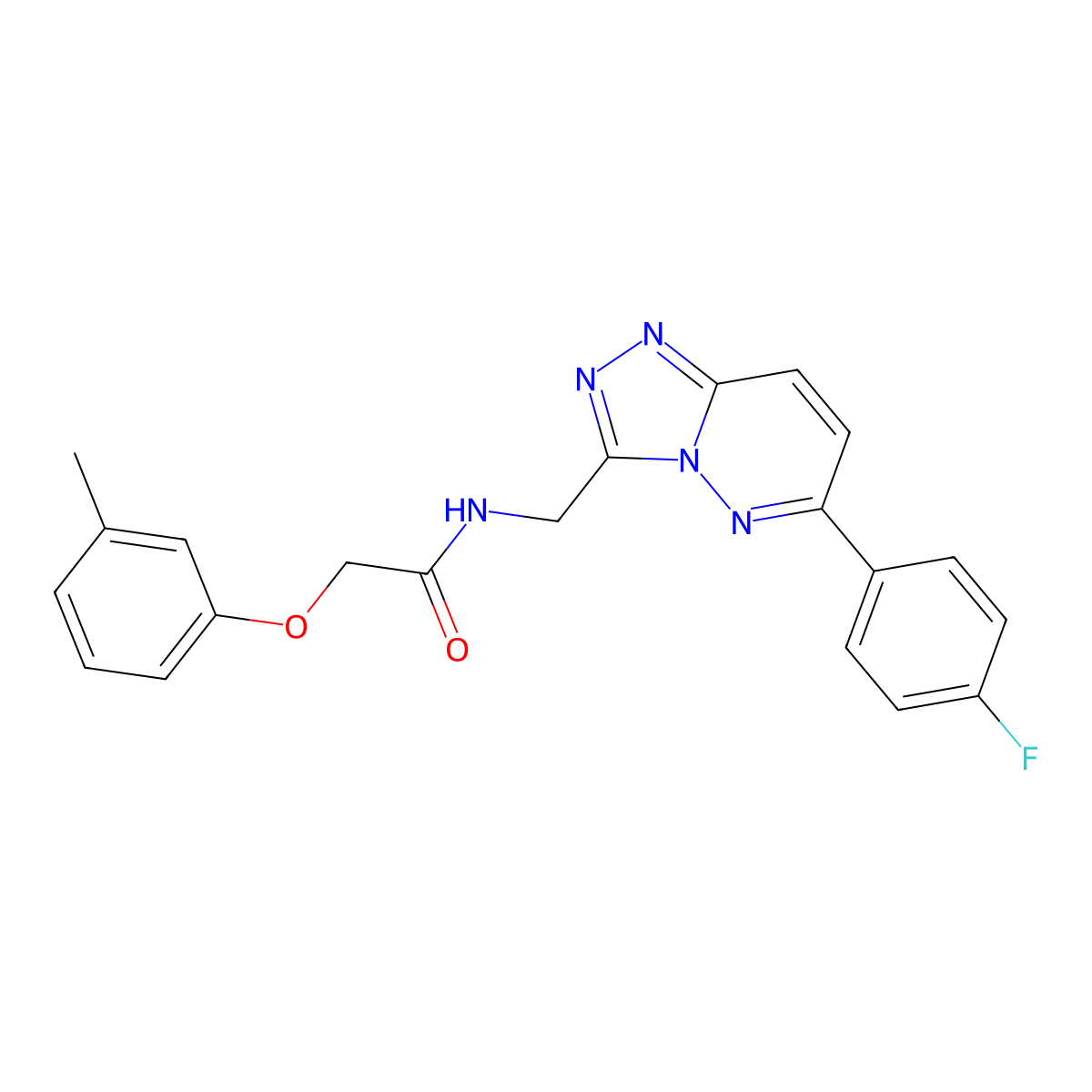 N-{[6-(4-Fluorophenyl)-[1,2,4]triazolo[4,3-B]pyridazin-3-YL]methyl}-2-(3-methylphenoxy)acetamide molecular structure, CAS 1775360-78-5