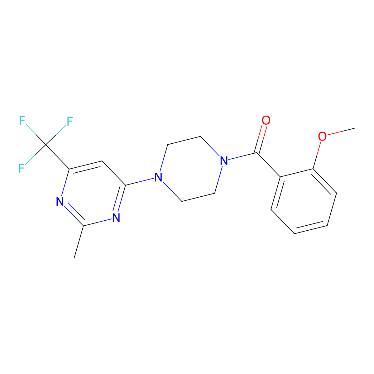 4-[4-(2-Methoxybenzoyl)piperazin-1-yl]-2-methyl-6-(trifluoromethyl)pyrimidine molecular structure, CAS 1775364-80-1