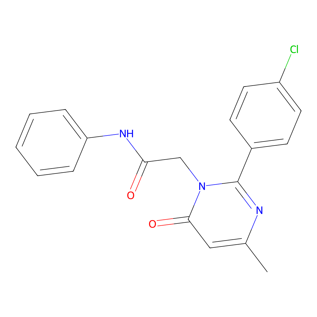 2-[2-(4-Chlorophenyl)-4-methyl-6-oxo-1,6-dihydropyrimidin-1-YL]-N-phenylacetamide molecular structure, CAS 1775373-99-3