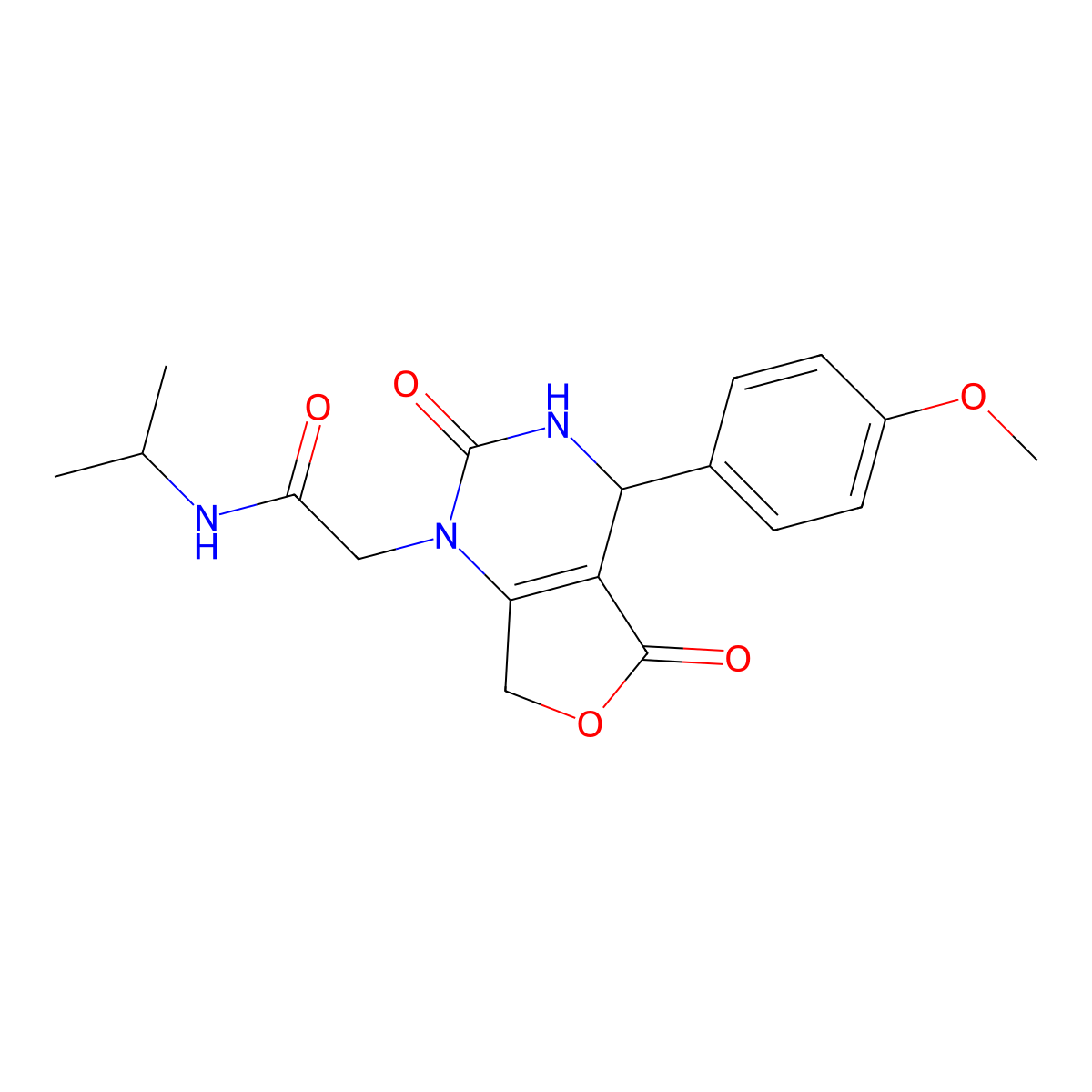 2-[4-(4-Methoxyphenyl)-2,5-dioxo-1H,2H,3H,4H,5H,7H-furo[3,4-D]pyrimidin-1-YL]-N-(propan-2-YL)acetamide molecular structure, CAS 1775375-86-4