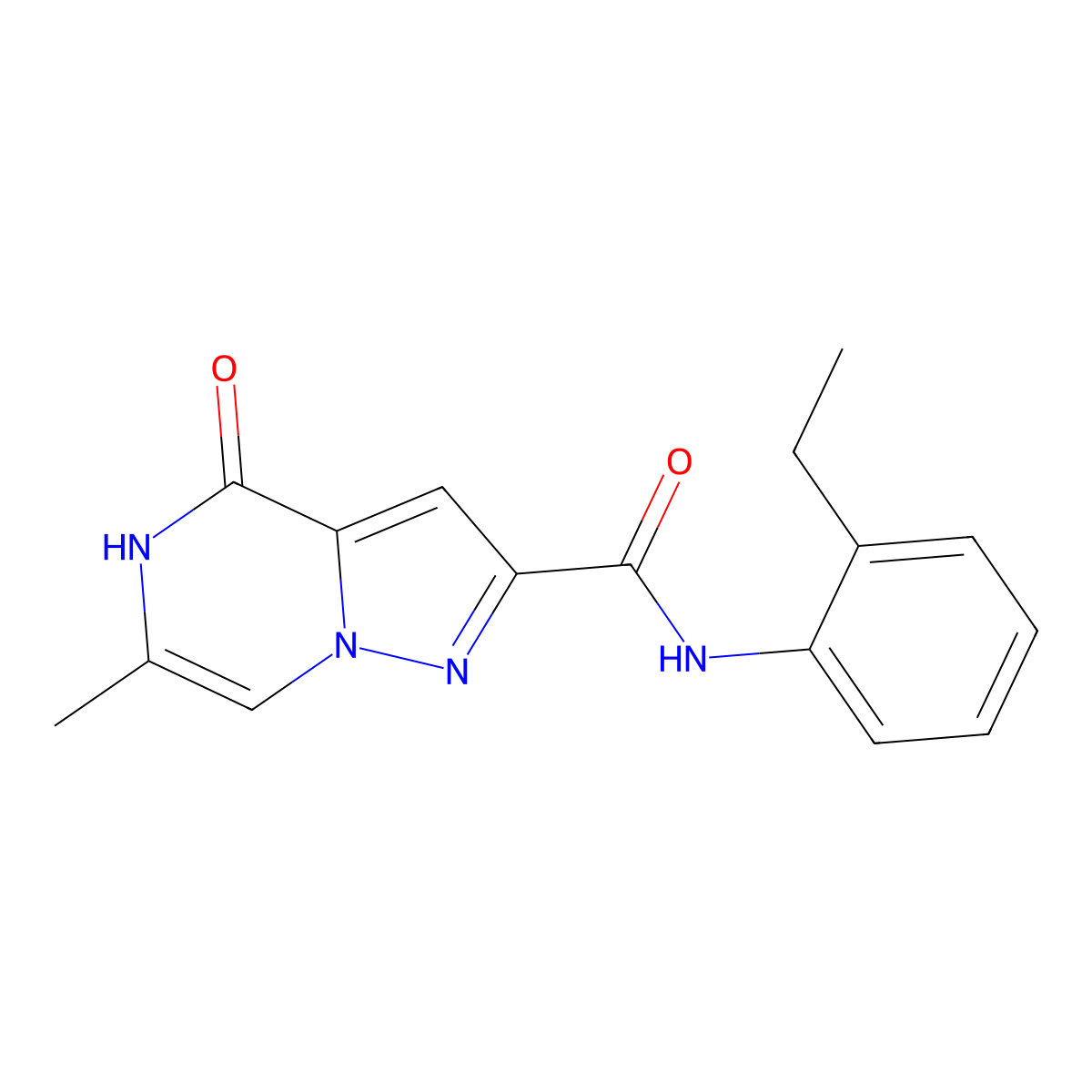 N-(2-ethylphenyl)-6-methyl-4-oxo-4,5-dihydropyrazolo[1,5-a]pyrazine-2-carboxamide molecular structure, CAS 1775378-02-3