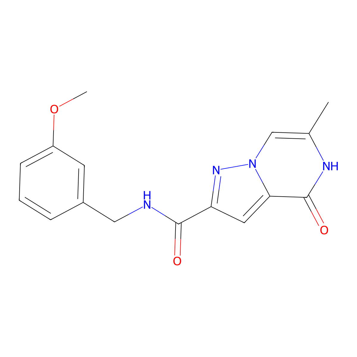 N-(3-methoxybenzyl)-6-methyl-4-oxo-4,5-dihydropyrazolo[1,5-a]pyrazine-2-carboxamide molecular structure, CAS 1775378-05-6