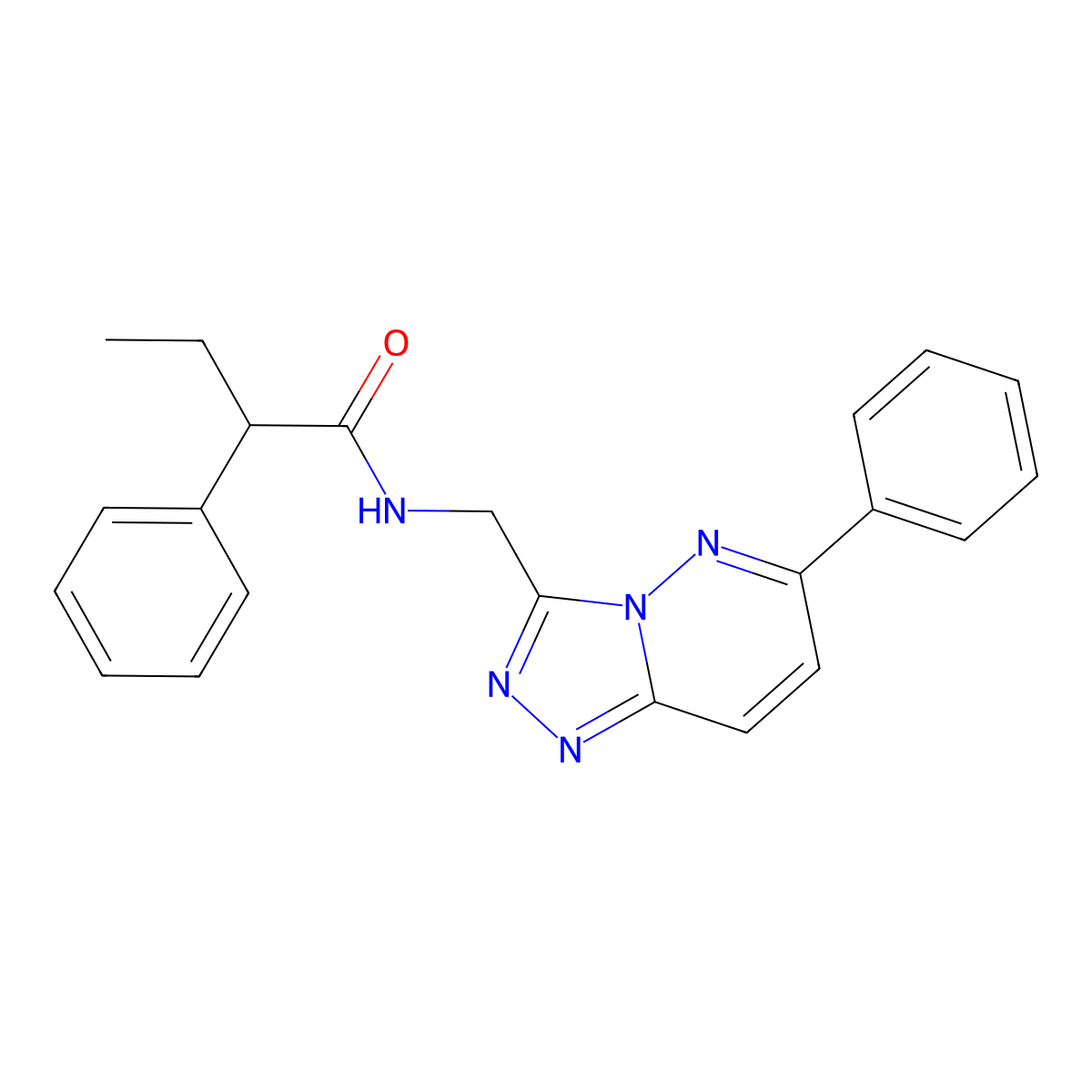 2-Phenyl-N-({6-phenyl-[1,2,4]triazolo[4,3-B]pyridazin-3-YL}methyl)butanamide molecular structure, CAS 1775383-43-1