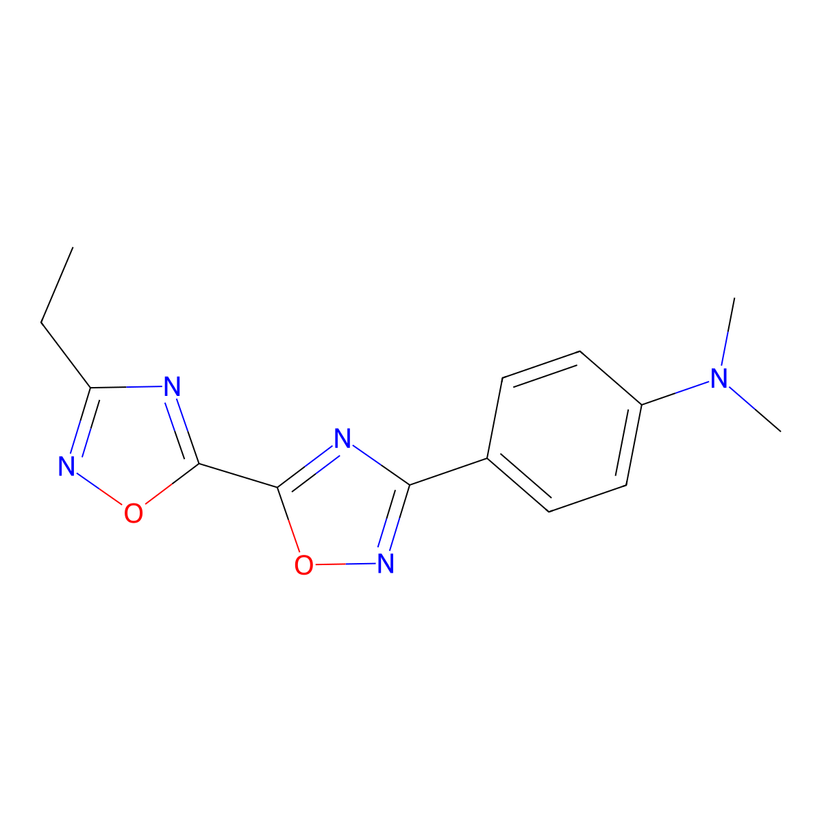 [4-(3'-Ethyl-5,5'-bi-1,2,4-oxadiazol-3-yl)phenyl]dimethylamine molecular structure, CAS 1775399-61-5