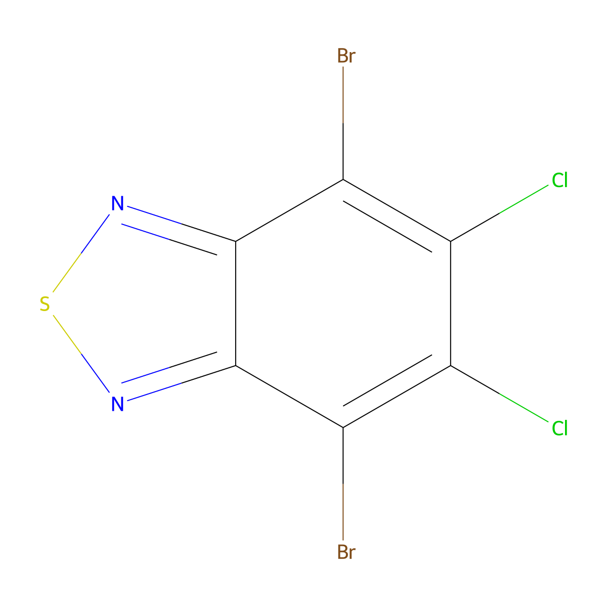 4,7-Dibromo-5,6-dichlorobenzo[c][1,2,5]thiadiazole molecular structure, CAS 17754-01-7