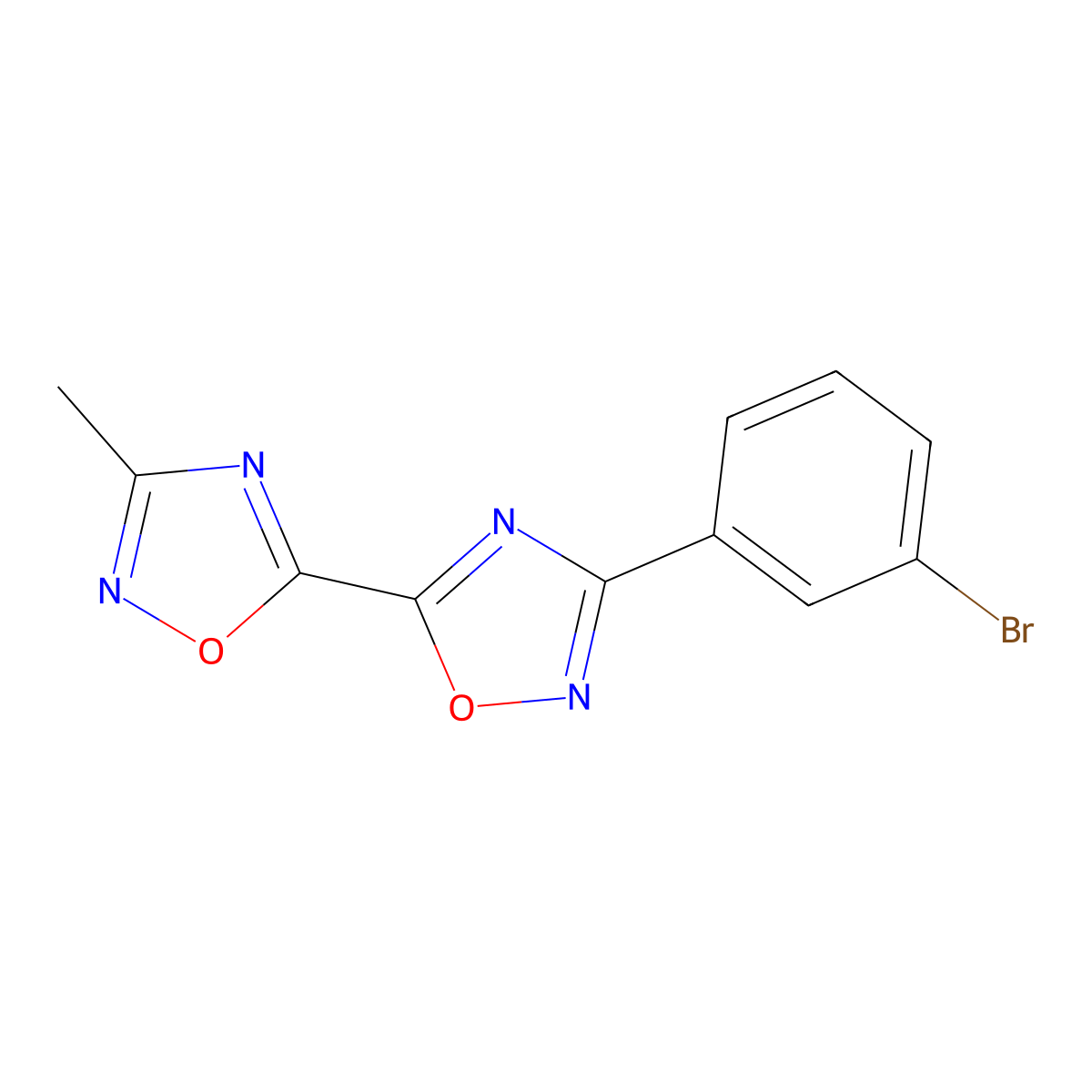 3-(3-Bromophenyl)-3'-methyl-5,5'-bi-1,2,4-oxadiazole molecular structure, CAS 1775402-98-6