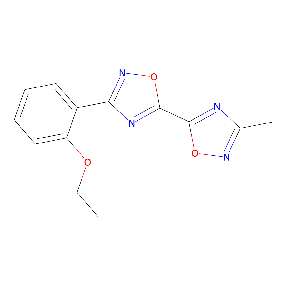 3-(2-Ethoxyphenyl)-3'-methyl-5,5'-bi-1,2,4-oxadiazole molecular structure, CAS 1775420-41-1