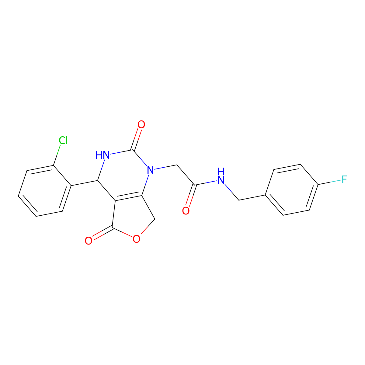 2-[4-(2-Chlorophenyl)-2,5-dioxo-1H,2H,3H,4H,5H,7H-furo[3,4-D]pyrimidin-1-YL]-N-[(4-fluorophenyl)methyl]acetamide molecular structure, CAS 1775440-48-6