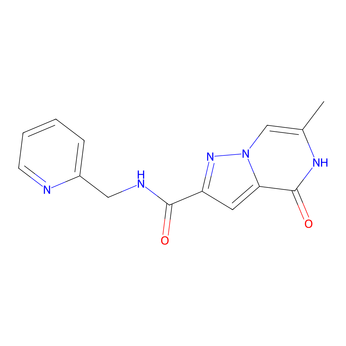 6-methyl-4-oxo-N-(pyridin-2-ylmethyl)-4,5-dihydropyrazolo[1,5-a]pyrazine-2-carboxamide molecular structure, CAS 1775441-46-7