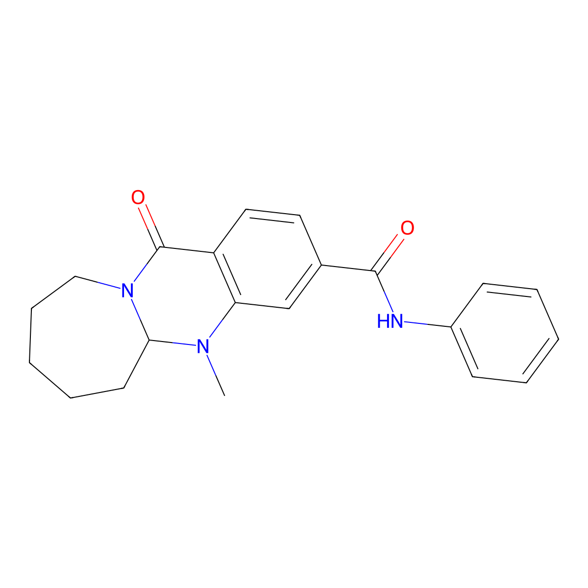 5-methyl-12-oxo-N-phenyl-5,5a,6,7,8,9,10,12-octahydroazepino[2,1-b]quinazoline-3-carboxamide molecular structure, CAS 1775442-49-3