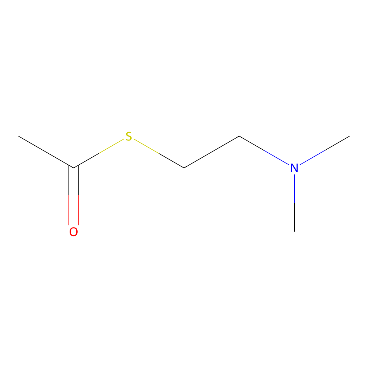 Ethanethioic acid, S-(2-(dimethylamino)ethyl) ester molecular structure, CAS 177545-99-2