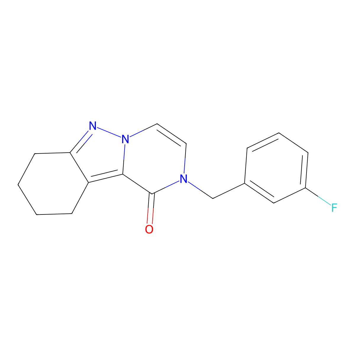 2-[(3-fluorophenyl)methyl]-1H,2H,7H,8H,9H,10H-pyrazino[1,2-b]indazol-1-one molecular structure, CAS 1775452-31-7