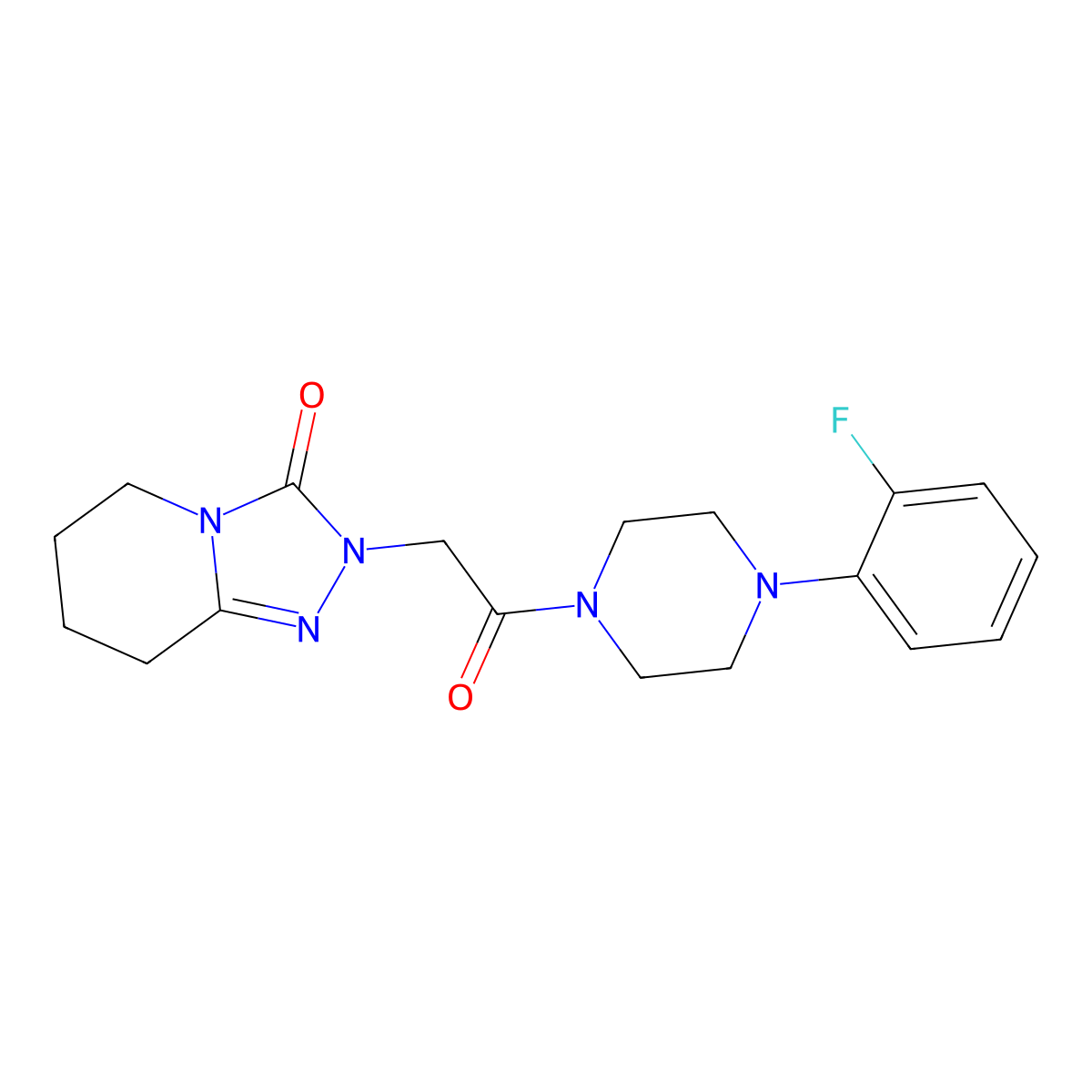2-{2-[4-(2-fluorophenyl)piperazin-1-yl]-2-oxoethyl}-5,6,7,8-tetrahydro[1,2,4]triazolo[4,3-a]pyridin-3(2H)-one molecular structure, CAS 1775460-63-3
