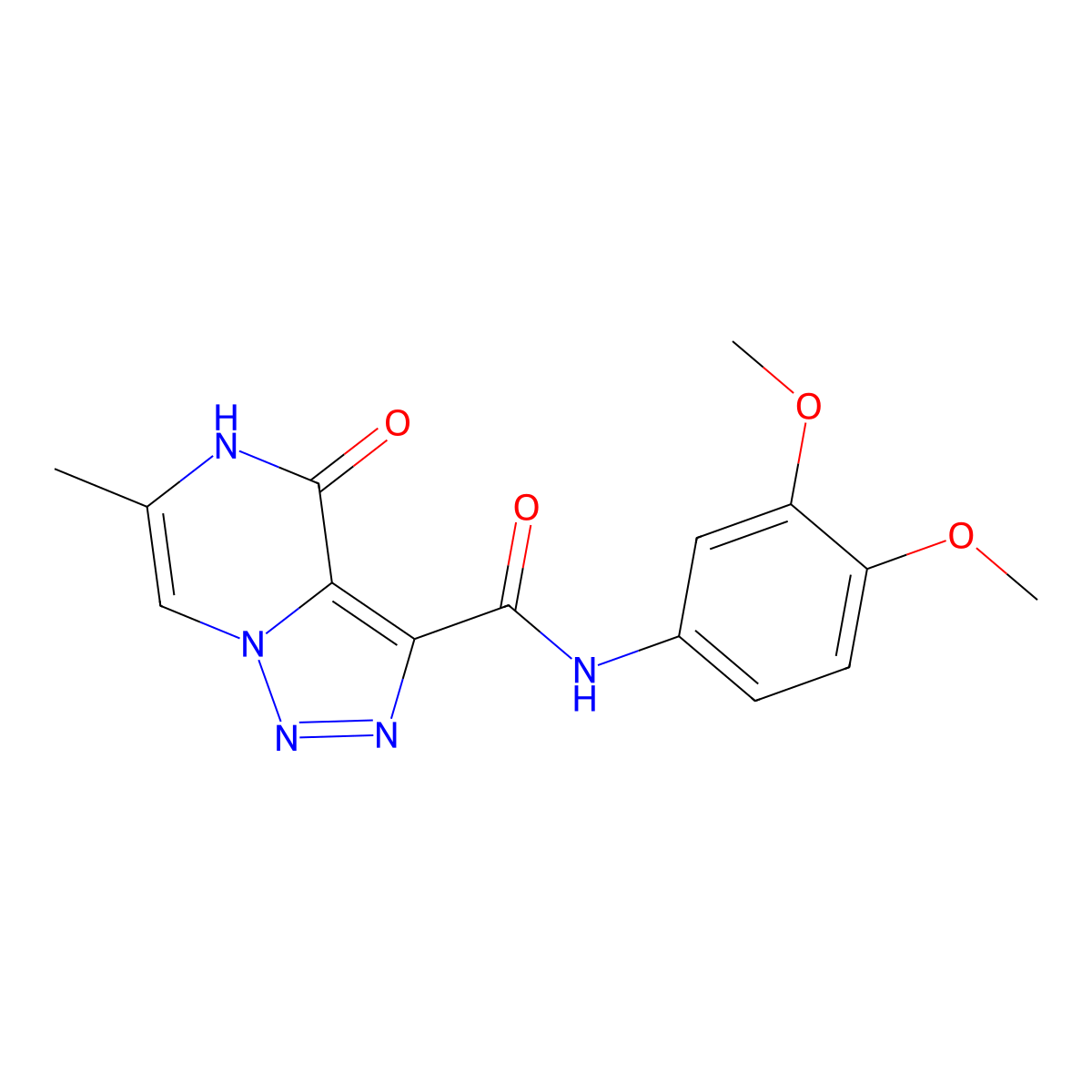 N-(3,4-dimethoxyphenyl)-6-methyl-4-oxo-4,5-dihydro[1,2,3]triazolo[1,5-a]pyrazine-3-carboxamide molecular structure, CAS 1775471-66-3