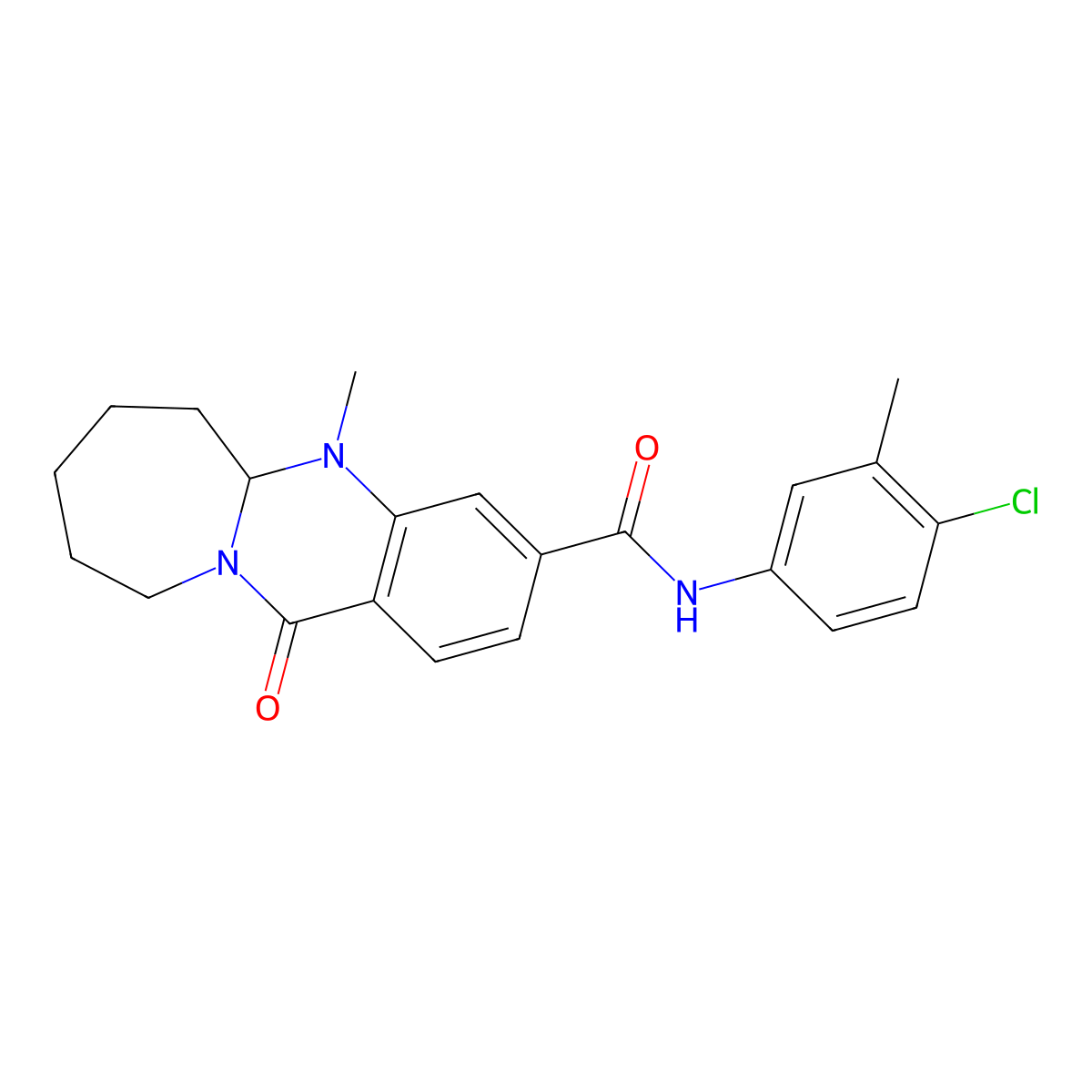 N-(4-chloro-3-methylphenyl)-5-methyl-12-oxo-5,5a,6,7,8,9,10,12-octahydroazepino[2,1-b]quinazoline-3-carboxamide molecular structure, CAS 1775472-09-7