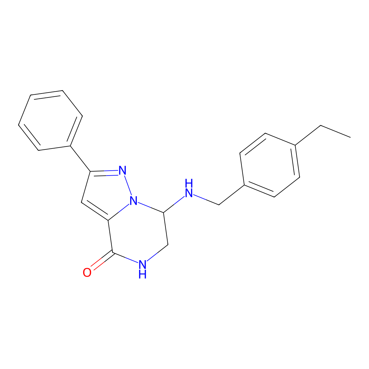 7-[(4-ethylbenzyl)amino]-2-phenyl-6,7-dihydropyrazolo[1,5-a]pyrazin-4(5H)-one molecular structure, CAS 1775479-35-0