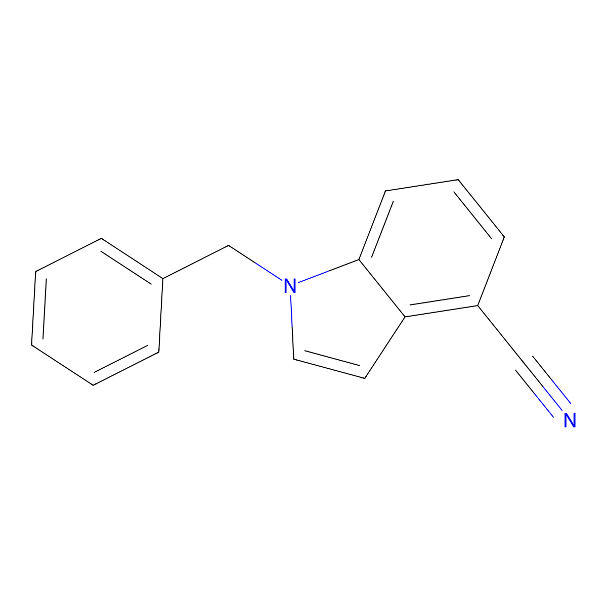 1-Benzyl-1H-indole-4-carbonitrile molecular structure, CAS 177548-00-4