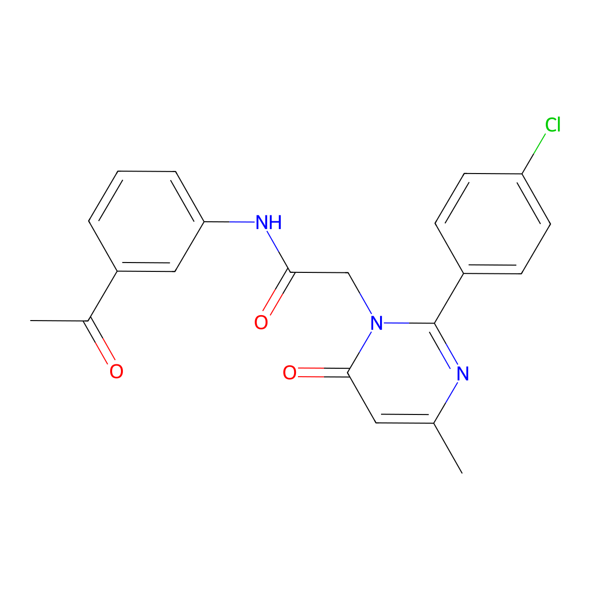N-(3-Acetylphenyl)-2-[2-(4-chlorophenyl)-4-methyl-6-oxo-1,6-dihydropyrimidin-1-YL]acetamide molecular structure, CAS 1775482-80-8