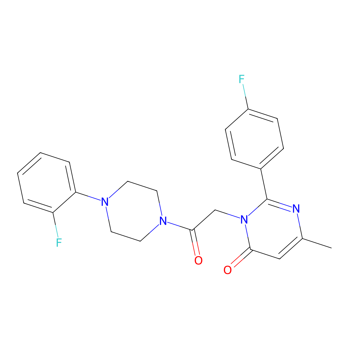 2-(4-Fluorophenyl)-3-{2-[4-(2-fluorophenyl)piperazin-1-YL]-2-oxoethyl}-6-methyl-3,4-dihydropyrimidin-4-one molecular structure, CAS 1775484-51-9