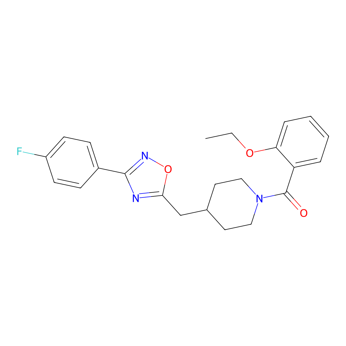 1-(2-Ethoxybenzoyl)-4-{[3-(4-fluorophenyl)-1,2,4-oxadiazol-5-yl]methyl}piperidine molecular structure, CAS 1775495-04-9