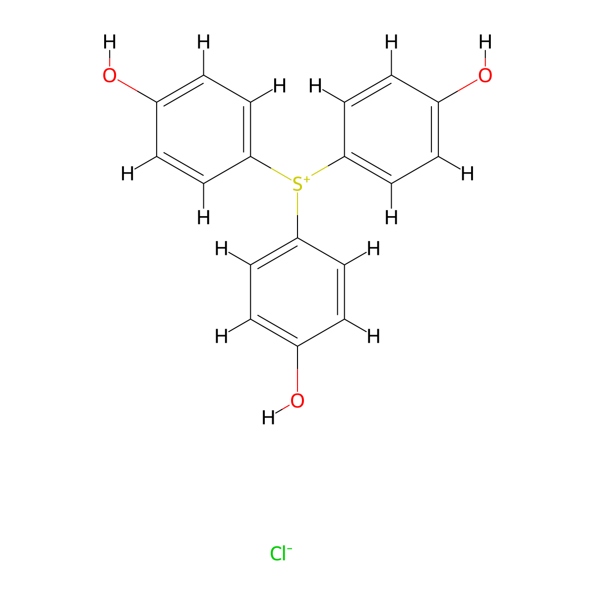 Sulfonium, tris(4-hydroxyphenyl)-, chloride molecular structure, CAS 17755-35-0