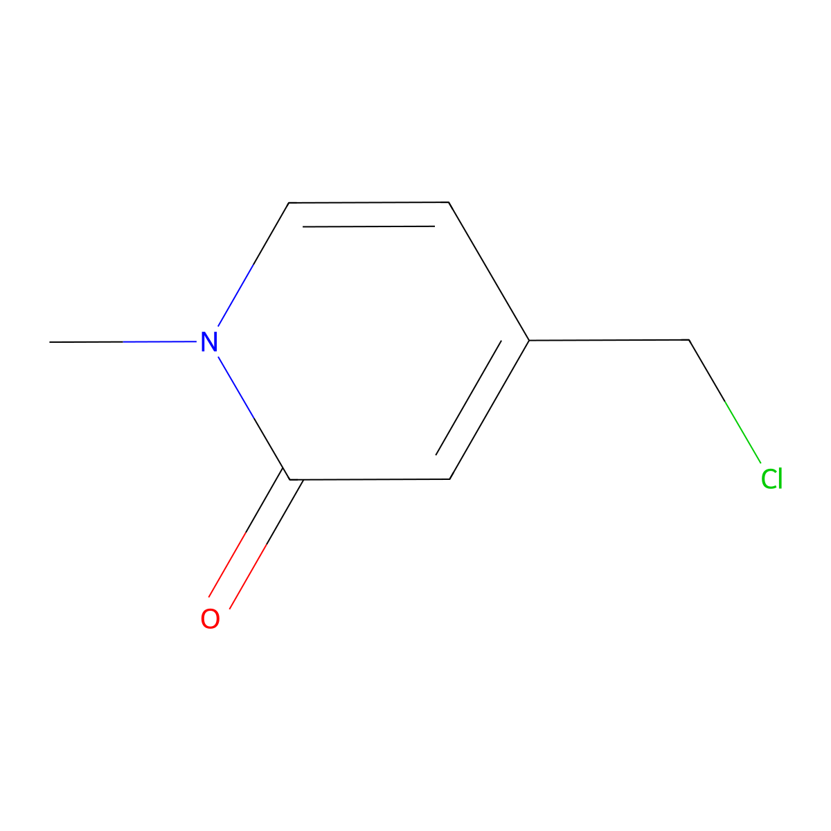 4-(Chloromethyl)-1-methyl-1,2-dihydropyridin-2-one molecular structure, CAS 177550-41-3