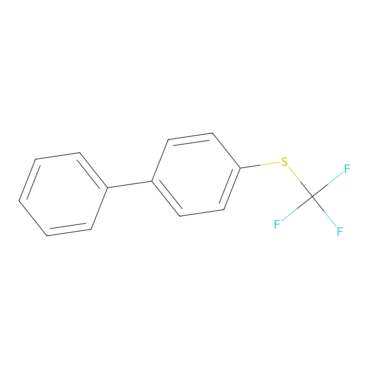 4-Trifluoromethylsulfanyl-biphenyl molecular structure, CAS 177551-63-2