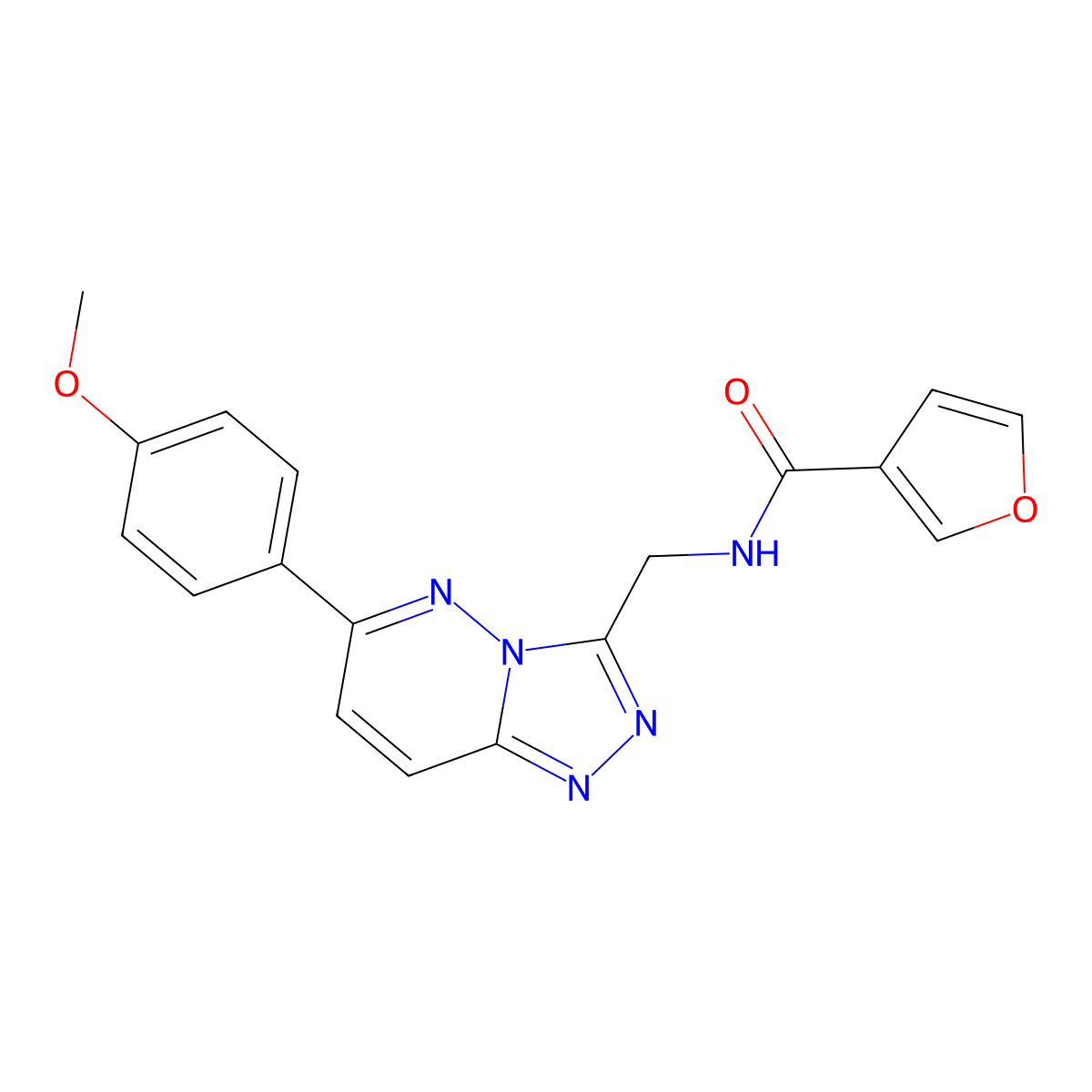 N-{[6-(4-Methoxyphenyl)-[1,2,4]triazolo[4,3-B]pyridazin-3-YL]methyl}furan-3-carboxamide molecular structure, CAS 1775511-05-1