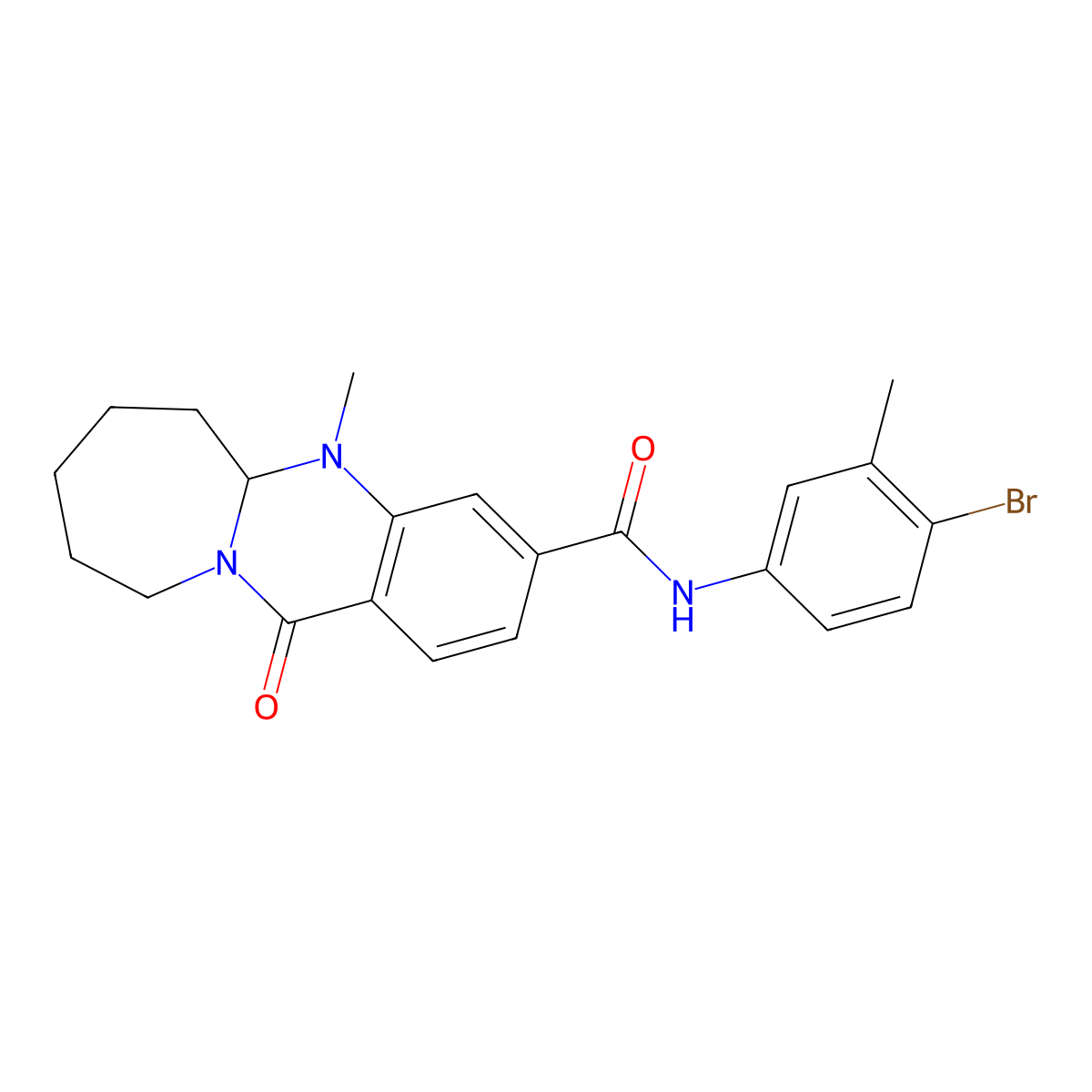 N-(4-bromo-3-methylphenyl)-5-methyl-12-oxo-5,5a,6,7,8,9,10,12-octahydroazepino[2,1-b]quinazoline-3-carboxamide molecular structure, CAS 1775511-76-6