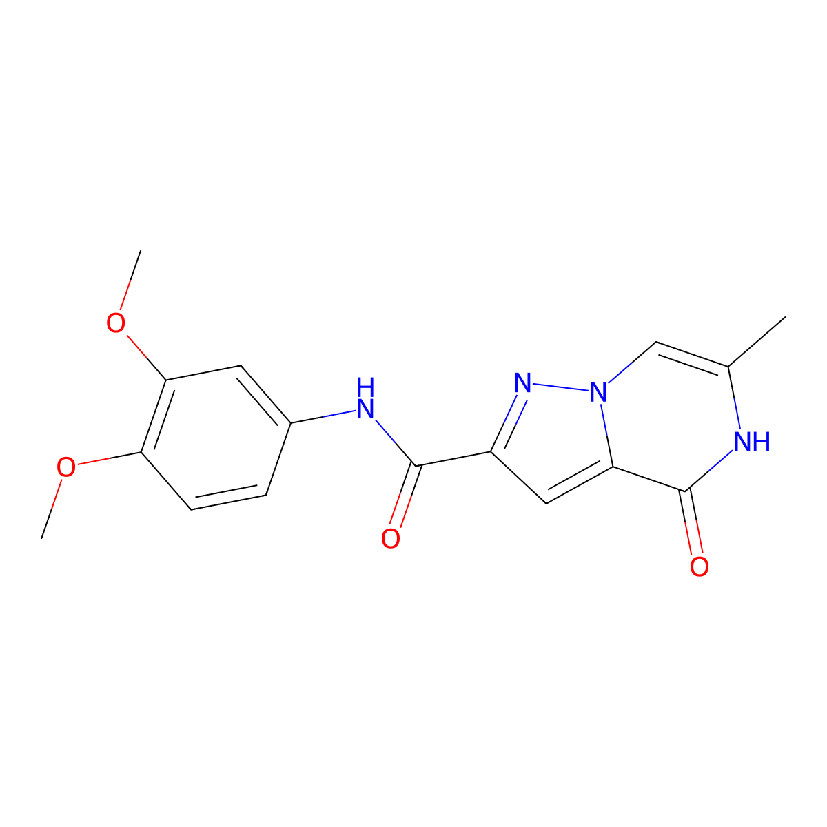 N-(3,4-dimethoxyphenyl)-6-methyl-4-oxo-4,5-dihydropyrazolo[1,5-a]pyrazine-2-carboxamide molecular structure, CAS 1775524-71-4
