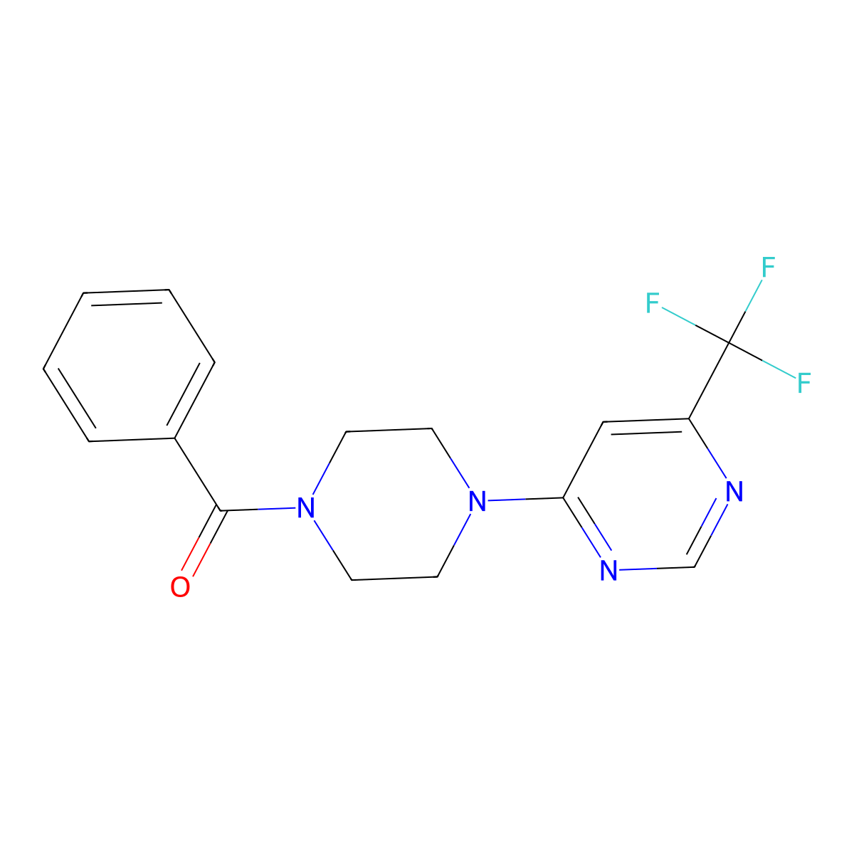 4-(4-Benzoylpiperazin-1-yl)-6-(trifluoromethyl)pyrimidine molecular structure, CAS 1775527-47-3