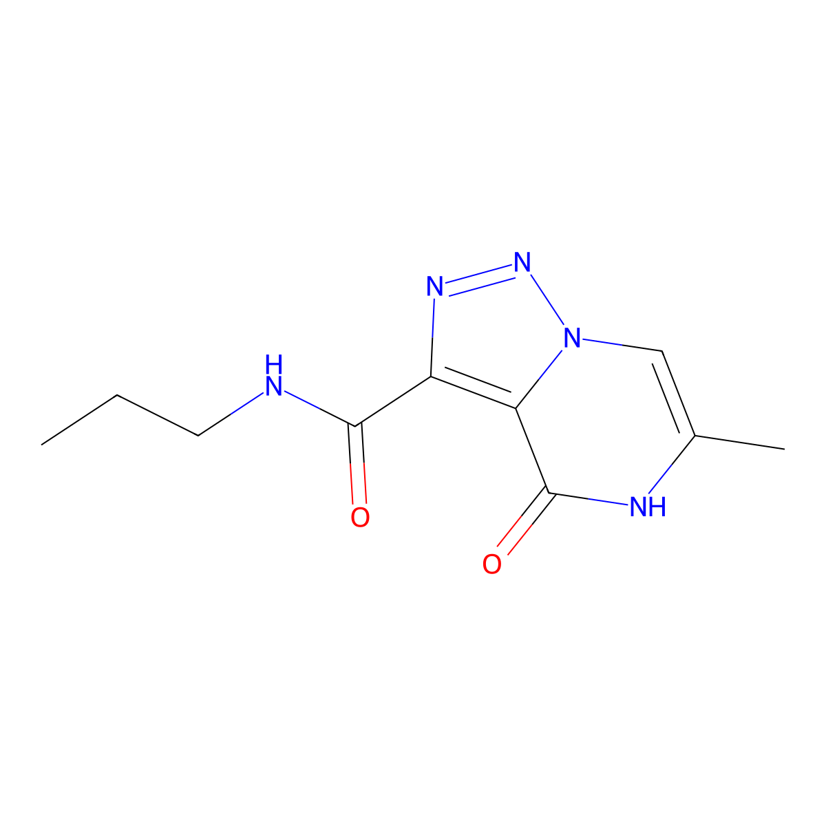 6-methyl-4-oxo-N-propyl-4,5-dihydro[1,2,3]triazolo[1,5-a]pyrazine-3-carboxamide molecular structure, CAS 1775528-10-3