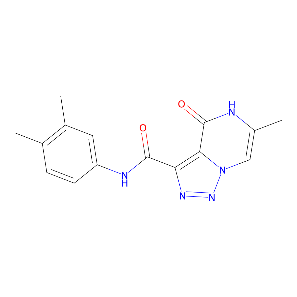 N-(3,4-dimethylphenyl)-6-methyl-4-oxo-4,5-dihydro[1,2,3]triazolo[1,5-a]pyrazine-3-carboxamide molecular structure, CAS 1775528-73-8
