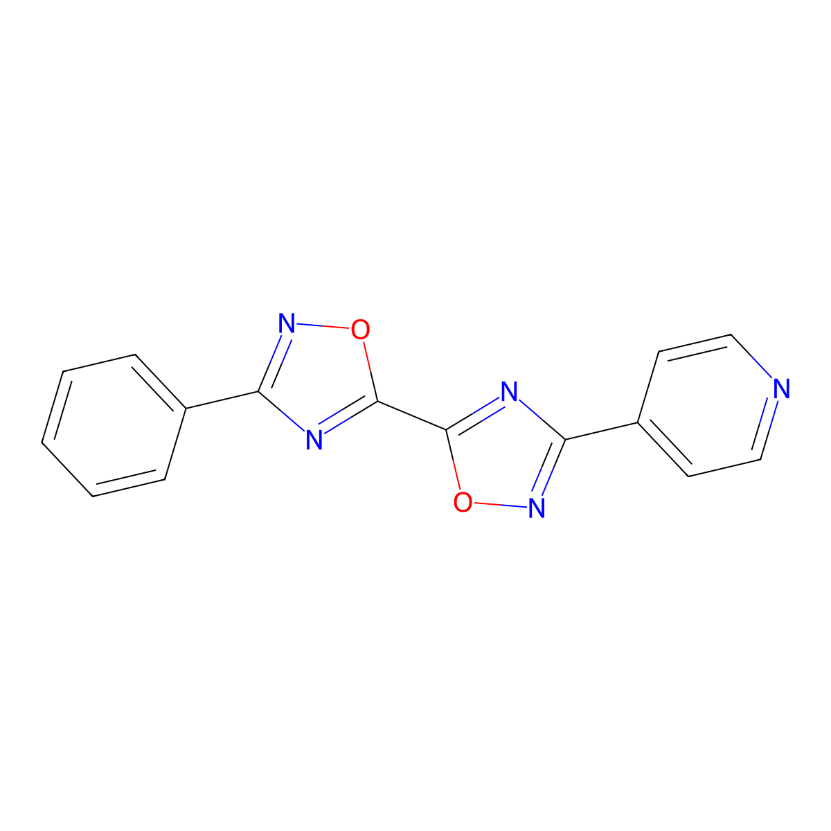 3-Phenyl-3'-pyridin-4-yl-5,5'-bi-1,2,4-oxadiazole molecular structure, CAS 1775536-30-5