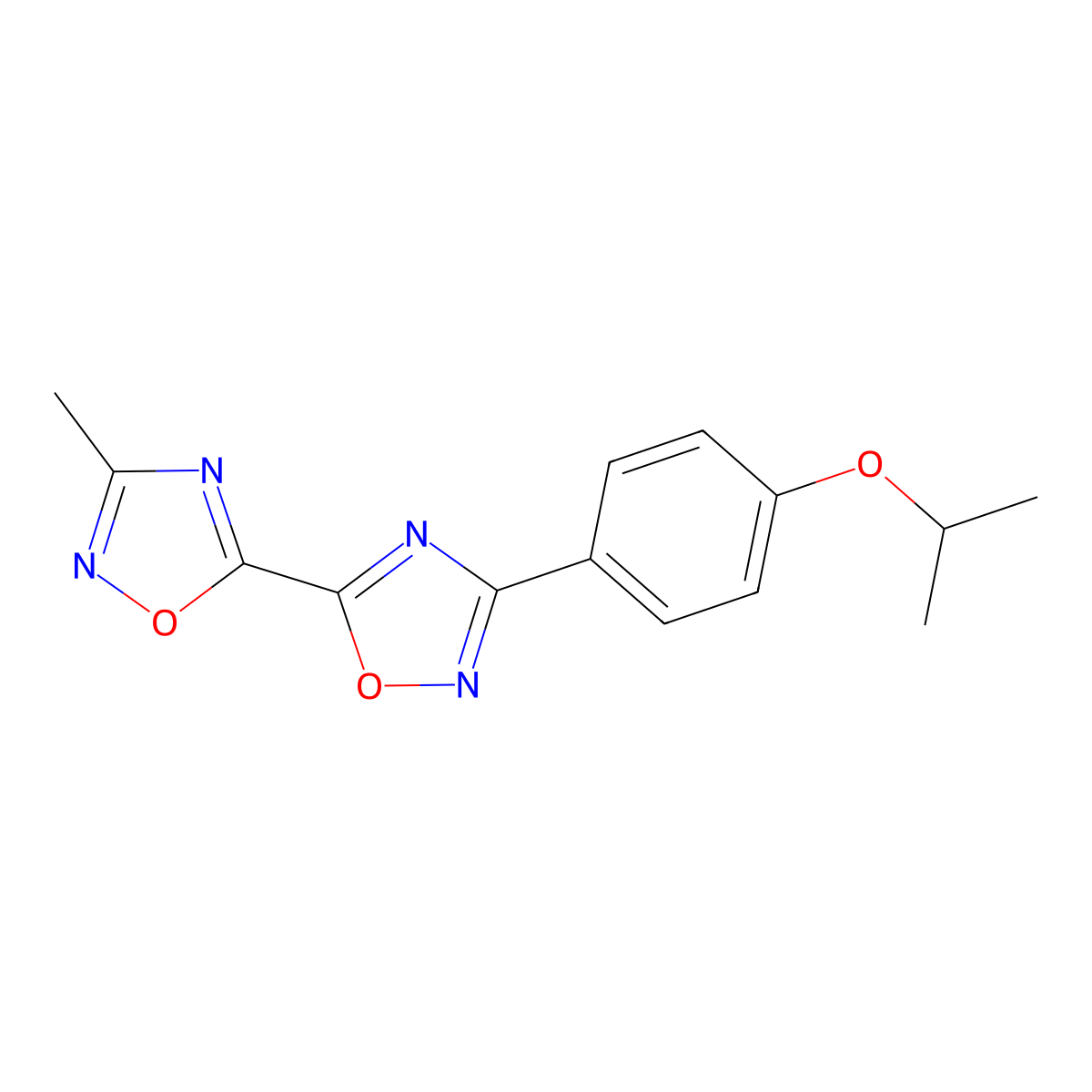 3-(4-Isopropoxyphenyl)-3'-methyl-5,5'-bi-1,2,4-oxadiazole molecular structure, CAS 1775542-29-4
