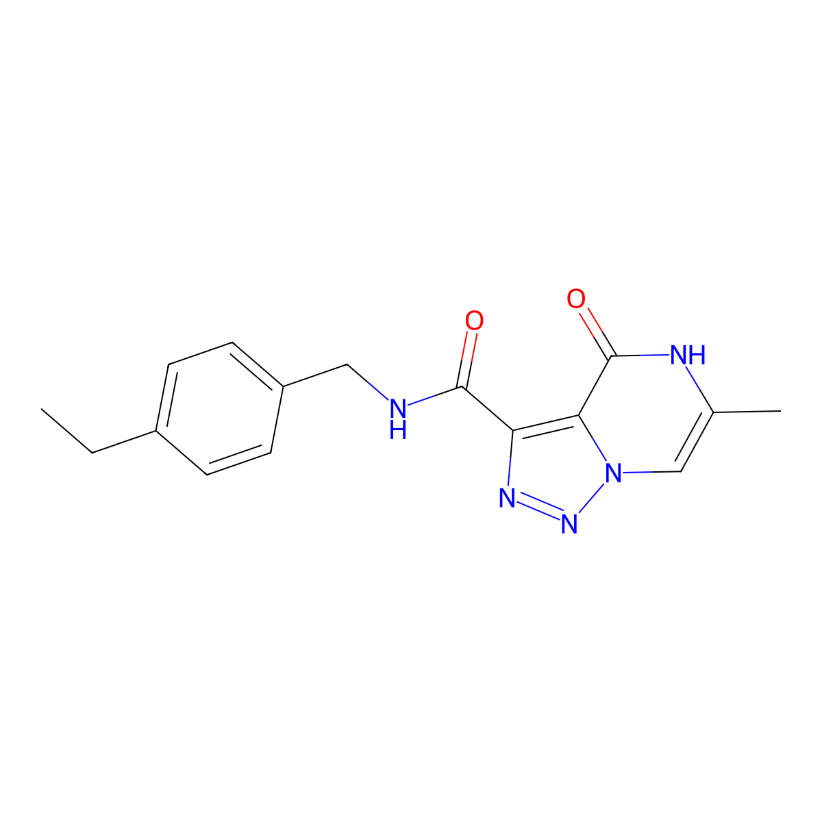 N-(4-ethylbenzyl)-6-methyl-4-oxo-4,5-dihydro[1,2,3]triazolo[1,5-a]pyrazine-3-carboxamide molecular structure, CAS 1775544-63-2