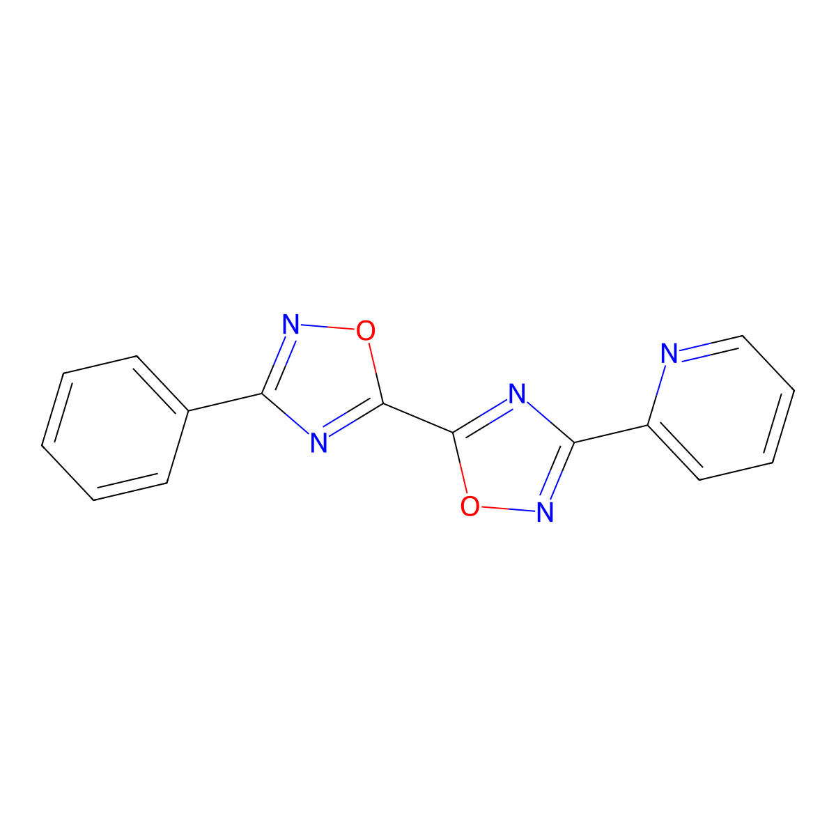 3-Phenyl-3'-pyridin-2-yl-5,5'-bi-1,2,4-oxadiazole molecular structure, CAS 1775551-71-7