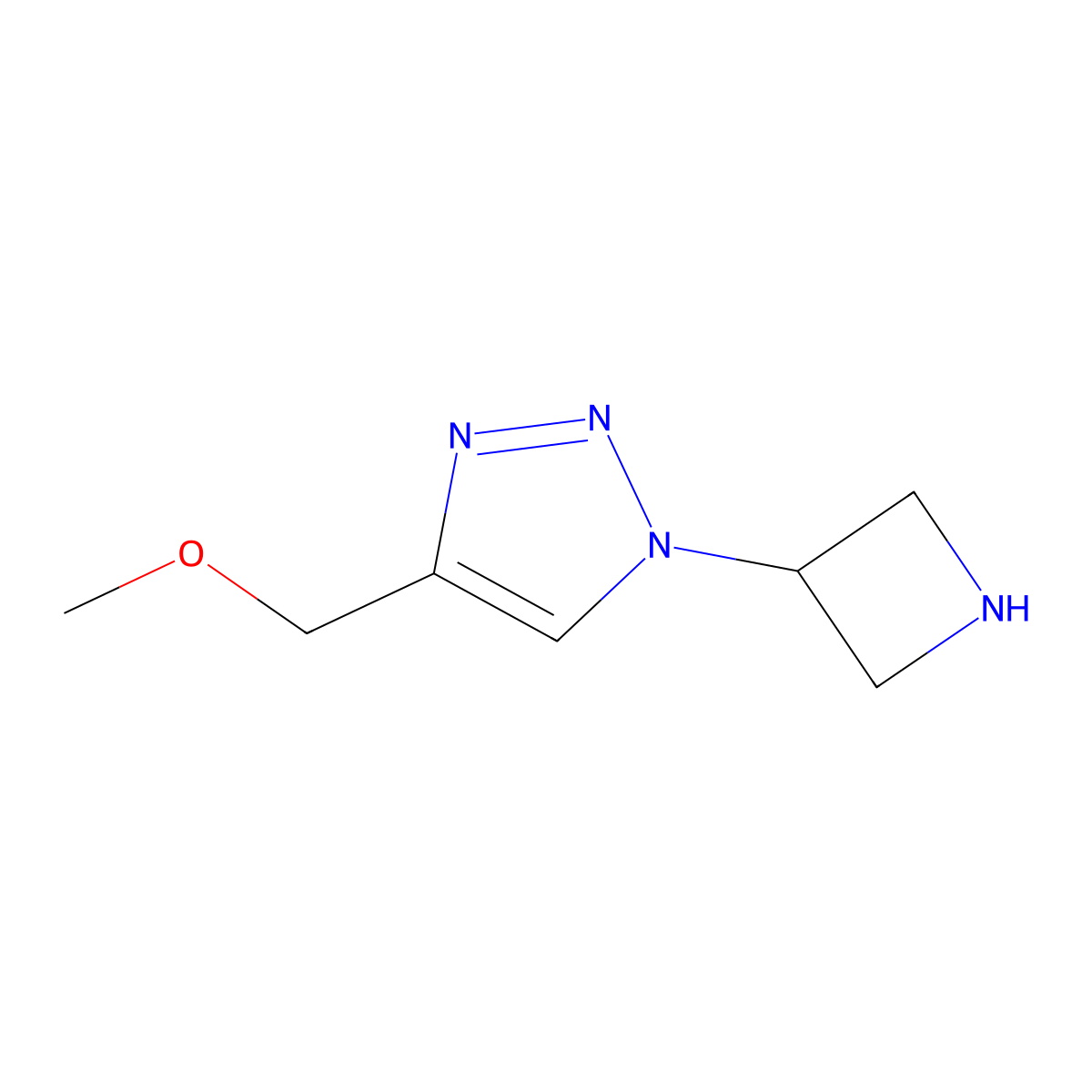 1-(azetidin-3-yl)-4-(methoxymethyl)-1H-1,2,3-triazole molecular structure, CAS 1775555-62-8