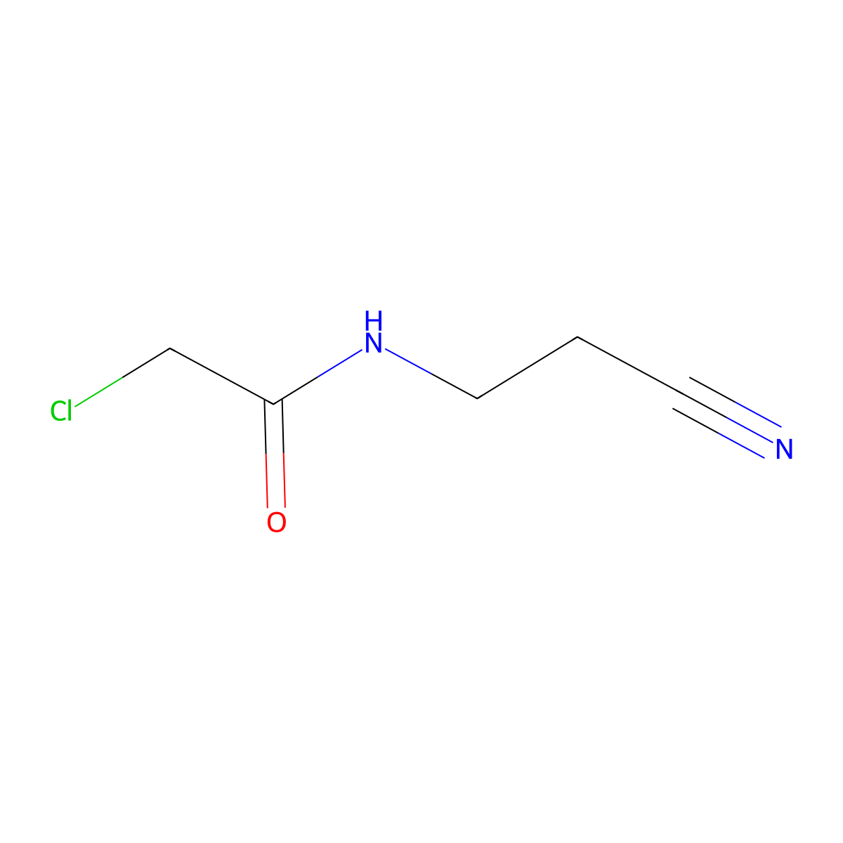 2-Chloro-N-(2-cyanoethyl)acetamide molecular structure, CAS 17756-81-9
