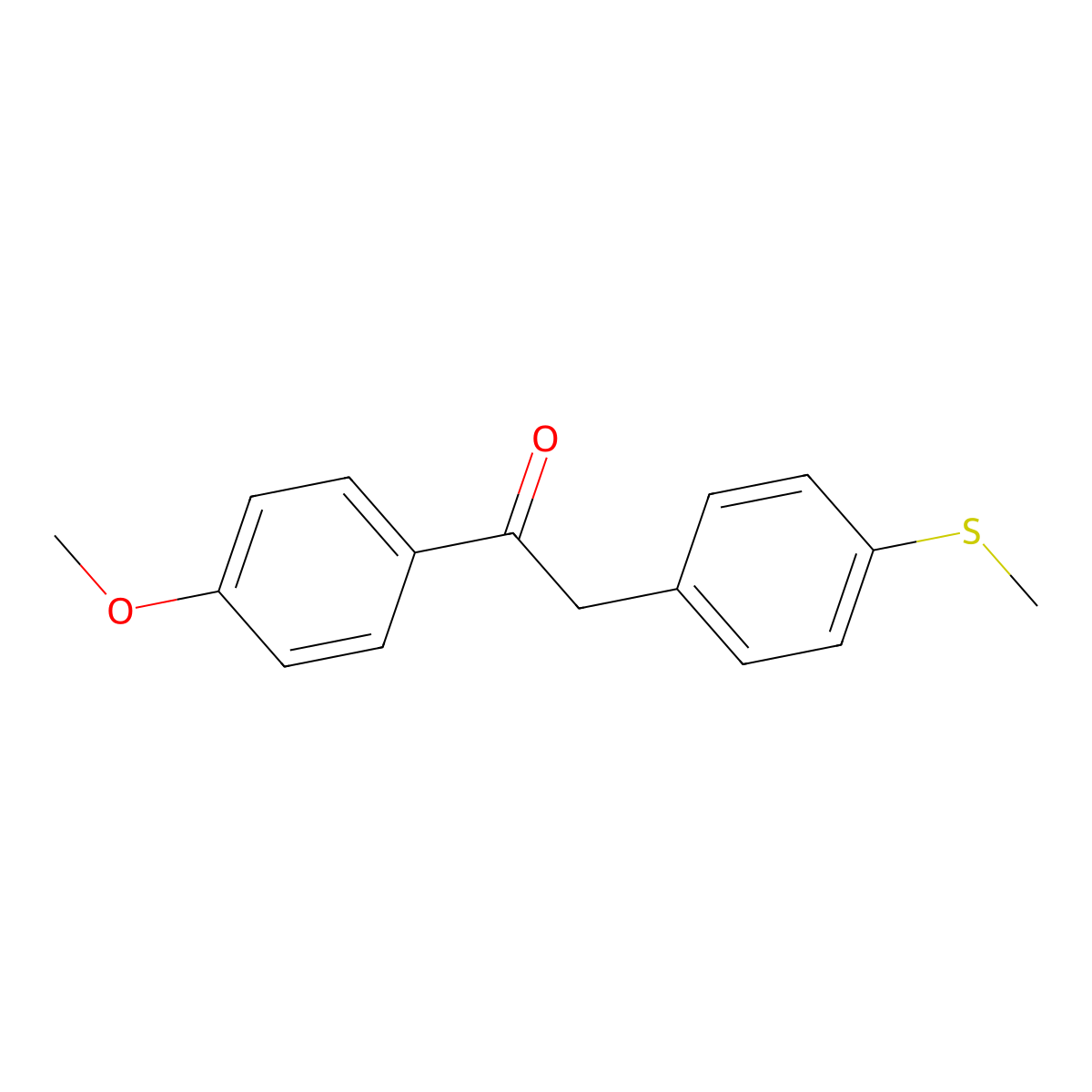 1-(4-Methoxyphenyl)-2-(4-(methylthio)phenyl)ethanone molecular structure, CAS 177561-06-7
