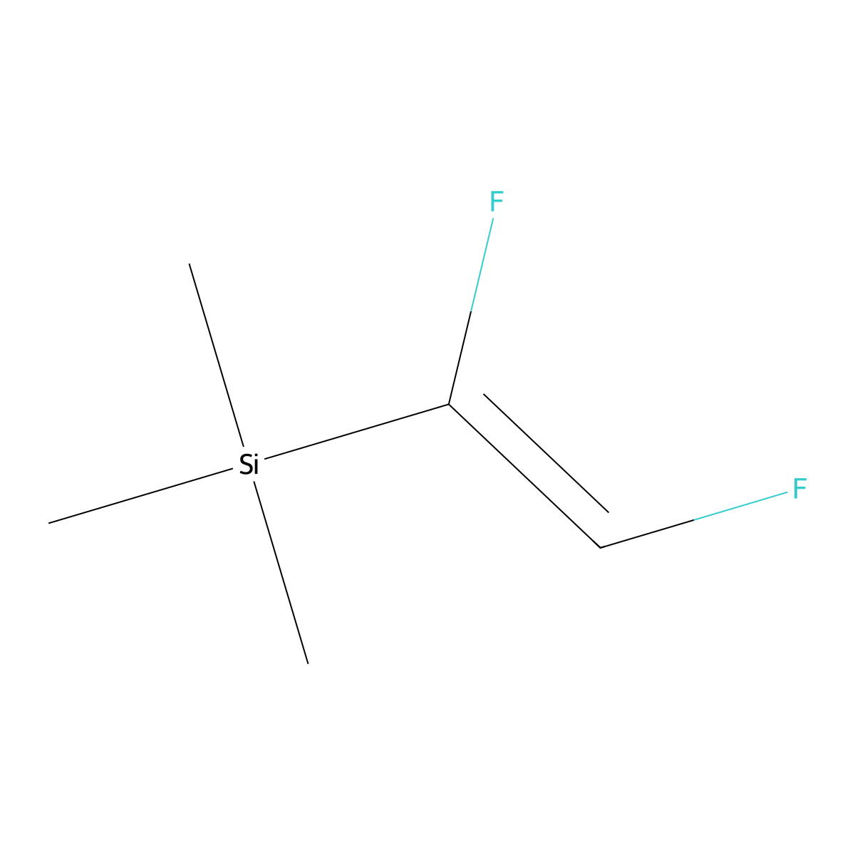 (E)-(1,2-Difluorovinyl)trimethylsilane molecular structure, CAS 17757-15-2