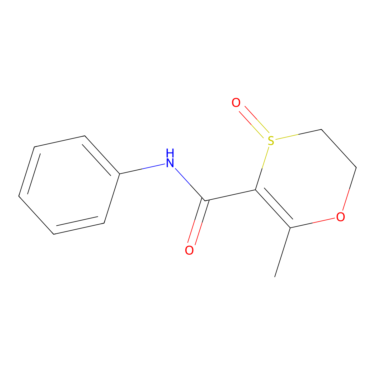 Carboxin sulfoxide molecular structure, CAS 17757-70-9